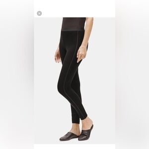 Eileen Fisher Tencel Ponte Satin Side Trim Leggings‎ Black M